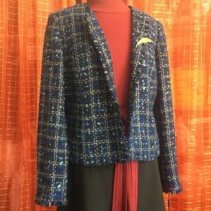 NWT Calvin Klein Open Front Pocket Blazer